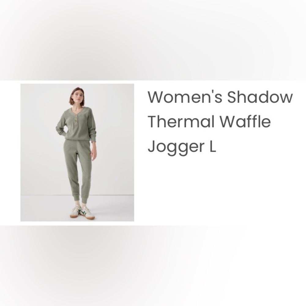 Pact Women's Olive Waffle Jogger Pants